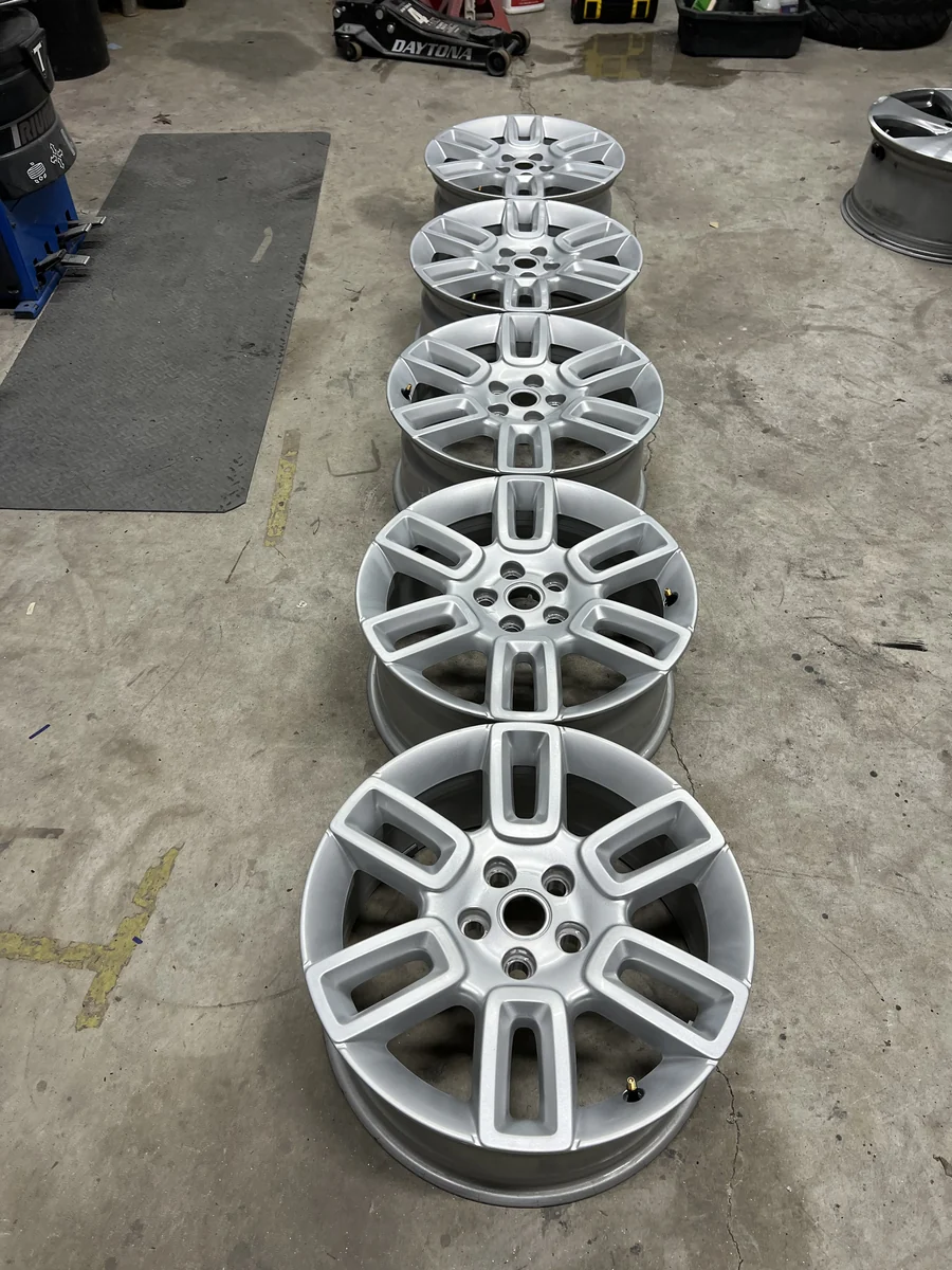 Before and after wheel refinish #2 — New Look Alloy Wheel Repair, Athens GA