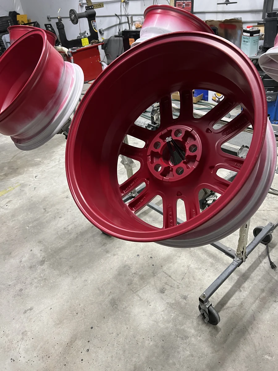 Before and after wheel refinish #3 — New Look Alloy Wheel Repair, Athens GA