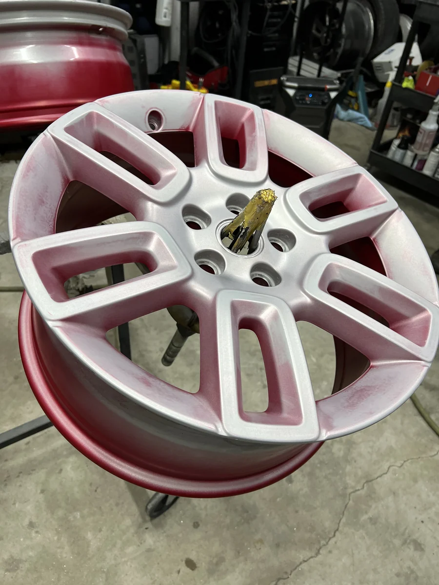 Before and after wheel refinish #4 — New Look Alloy Wheel Repair, Athens GA