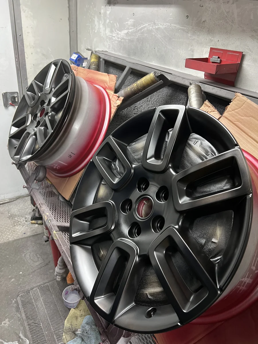 Before and after wheel refinish #5 — New Look Alloy Wheel Repair, Athens GA
