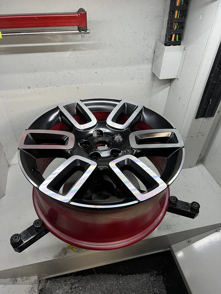 Before and after wheel refinish #7 — New Look Alloy Wheel Repair, Athens GA